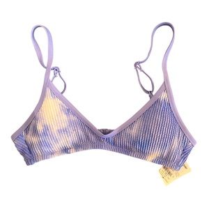 NWT • AERIE • BLUE TIE DYE •EXTRA SMALL • BIKINI TOP